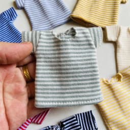 1pcs Blyth Doll Clothes, Pure Cotton Stripe T-Shirt for Azone OB24 Pullip Blyth 1/6 Doll Clothes Accessories for Dolls