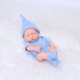 20cm Vinyl Reborn Dolls Lifelike Mini Doll Toys 17.74in Soft and Full Vinyl Doll Sleep Reborn Toy DIY Doll Toys Reborn Gift Doll