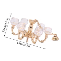 1Pc 1/6 1/12 Miniature Dollhouse Ceiling Lamp Hanging Lamp Mini LED Lighting Model Home Decoration Doll Furniture Toy