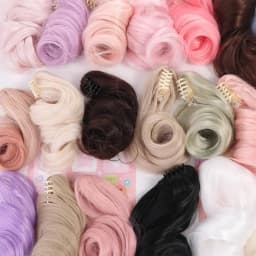 Msiredoll Wig Hair BJD Dolls Accessories For 20cm Cotton Doll Long Curly Hair Ponytail Chemical Fiber Wig