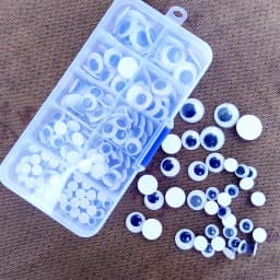 100pcs/Box DIY Safety Wiggly Googly Eyes Stickers Self Adhesive For Crafts Toys Black White Big Movable Doll Amigurumi
