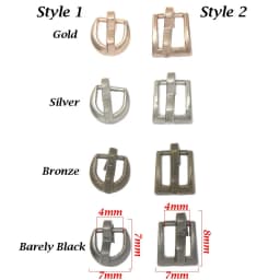 20PCS 4mm Mini Ultra-small Tri-glide Belt Buckle for Doll Bag Buckles DIY Stuffed Doll Buckle Shoes Clothes Sewing Accessories