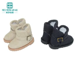5.6cm Toys Doll Shoes for EXO 1/6 BJD YOSD Doll Accessories Fashion Snow Boots Khaki Black Pink