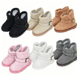5.6cm Toys Doll Shoes for EXO 1/6 BJD YOSD Doll Accessories Fashion Snow Boots Khaki Black Pink
