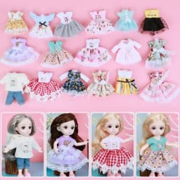 16~17cm Doll Clothes High-end Dress Up Can Dress Up For 1/8 BJD Fashion Doll Clothes Skirt Suit Best Gifts for Children DIY Toys