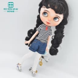 Fits Blyth Clothes Azone OB23 OB24 Toys Doll Accessories Fashion Five-Star Vest, Khaki Shorts Sports Shoes