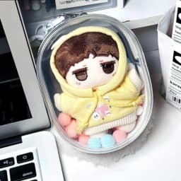 Labubu Cotton Doll Clear PVC Bag Portable Organizer Box Storage Pouch Bag Dustproof Sunproof Rainproof Mystery Box Doll Bag