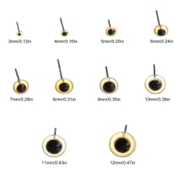 20/50Pcs Transparent Brown Doll Glass Eyes Noses Needle Felting Eyes For DIY Bears Animals Dolls Kids DIY Toys Accessories