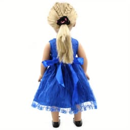 Doll clothes suitable for 18-inch American dolls. (does not include dolls and shoes.) Blue lace skirt costume.