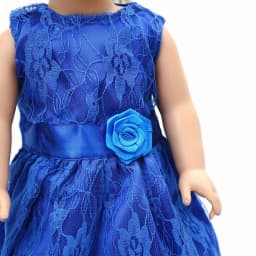 Doll clothes suitable for 18-inch American dolls. (does not include dolls and shoes.) Blue lace skirt costume.
