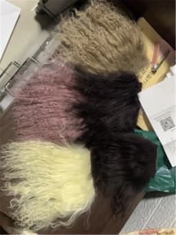 Good Quality Reborns Baby Dolls Mohair Accessories Brown Black White Colors BJD 1/8 Dolls Wigs Sheepskin Wool Lamb Hair