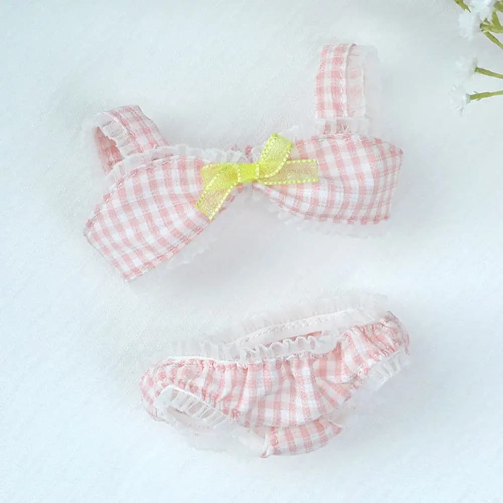 20CM Doll Clothes Swimwear Bathrobe Cute Cotton Lace Bowtie Bikini For Idol Korea Kpop EXO Super Star Dolls Toys Gift