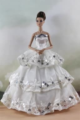 Handmade BABI Doll Clothes Dress Gown for 11.5 inch doll&body 1/6 #01