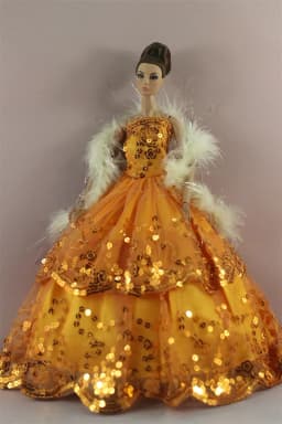 Handmade BABI Doll Clothes Dress Gown for 11.5 inch doll&body 1/6 #01