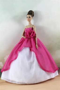 Handmade BABI Doll Clothes Dress Gown for 11.5 inch doll&body 1/6 #01