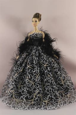 Handmade BABI Doll Clothes Dress Gown for 11.5 inch doll&body 1/6 #01