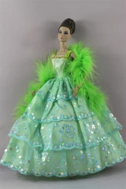 Handmade BABI Doll Clothes Dress Gown for 11.5 inch doll&body 1/6 #01