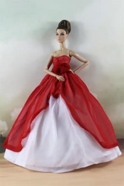 Handmade BABI Doll Clothes Dress Gown for 11.5 inch doll&body 1/6 #01