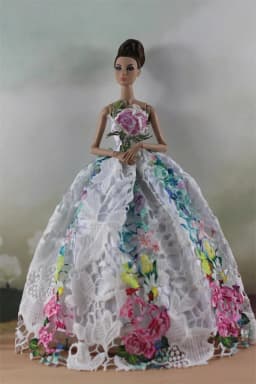 Handmade BABI Doll Clothes Dress Gown for 11.5 inch doll&body 1/6 #01