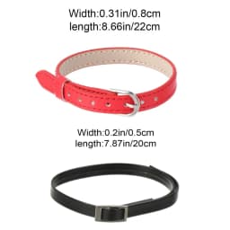 Mini Artificial Leather Belt Doll Waist Belt for Bjd Doll Clothes Bag Handmade DIY Doll Accessories Long 20cm Width 5/8mm