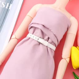 Mini Artificial Leather Belt Doll Waist Belt for Bjd Doll Clothes Bag Handmade DIY Doll Accessories Long 20cm Width 5/8mm