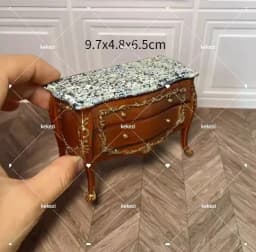 Miniature Dollhouse Furniture Wooden 1：12 Classical Mini Furniture Model Palace Retro Luxury Doll Wardrobe Doll Accessories