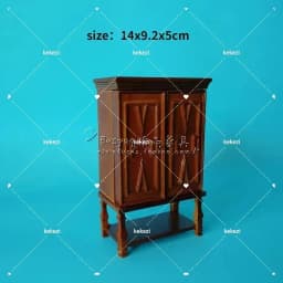 Miniature Dollhouse Furniture Wooden 1：12 Classical Mini Furniture Model Palace Retro Luxury Doll Wardrobe Doll Accessories