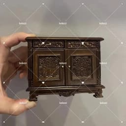 Miniature Dollhouse Furniture Wooden 1：12 Classical Mini Furniture Model Palace Retro Luxury Doll Wardrobe Doll Accessories