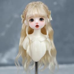30cm Doll Wig Bangs Ponytail Curly Soft Mohair Wig Suitable for1/6BJD Doll Wig Toy Accessories 6-7 Inches Hair