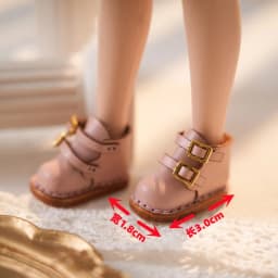 Cute Blyth Doll High Boots Double Buckle Leather Shoes Ob22 Ob24 Dolls Shoes Suitable for Licca Azones Body Doll Accessories Toy