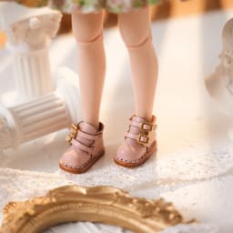 Cute Blyth Doll High Boots Double Buckle Leather Shoes Ob22 Ob24 Dolls Shoes Suitable for Licca Azones Body Doll Accessories Toy