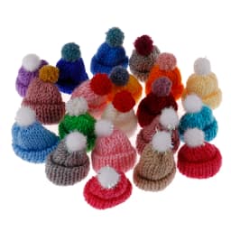 10Pcs 3.5CM Mixed Woolen Yarn Mini Hat Cap For Dolls Decoration Accessories Kids Pretend Play Toys DIY