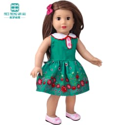 Doll Clothes Fashion T Shirt Pants Cartoon Dress Fits 45cm American Doll Toy Accessories Gift Girls