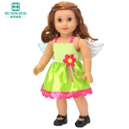 Doll Clothes Fashion T Shirt Pants Cartoon Dress Fits 45cm American Doll Toy Accessories Gift Girls