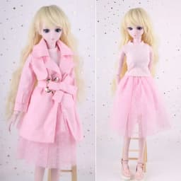 60cm BJD Doll's Clothes Skirts 1/3 bjd Wakatide's Winter Leather Suit fullset cloth for 60cm BJD Doll