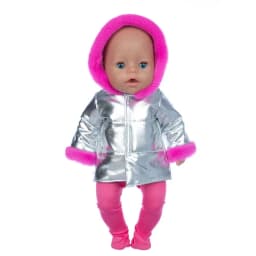 Hot Winter Clothes Suit Fit For 43cm Doll Warm Jackets+Pants 17Inch Doll Accessories Children Best Gift