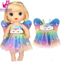 Doll Summer Green Sequins Dress 12 Inch Baby Doll Clothes Children Birthday Gift