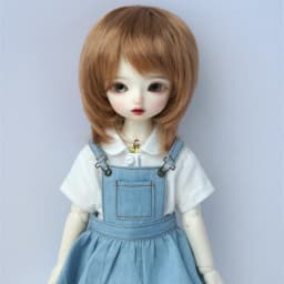 JD081 1/12 1/8 1/6 1/4 1/3 Synthetic Mohair Doll Accessories Short Girlish Cut Lati White&Yellow OB11 YOSD MSD SD BJD Wigs