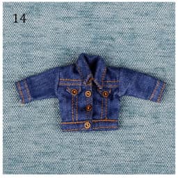 1/12 Doll Fashion Ripped Pants Doll Jeans 12~16cm Doll Coat Cool Jeans Jackets Doll Pants Shorts Clothes Accessories Kids Gift
