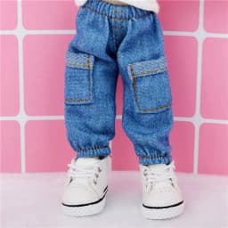 1/12 Doll Fashion Ripped Pants Doll Jeans 12~16cm Doll Coat Cool Jeans Jackets Doll Pants Shorts Clothes Accessories Kids Gift