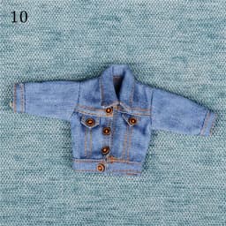 1/12 Doll Fashion Ripped Pants Doll Jeans 12~16cm Doll Coat Cool Jeans Jackets Doll Pants Shorts Clothes Accessories Kids Gift