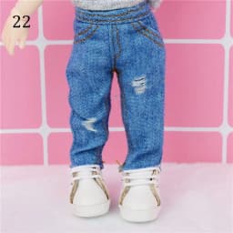 1/12 Doll Fashion Ripped Pants Doll Jeans 12~16cm Doll Coat Cool Jeans Jackets Doll Pants Shorts Clothes Accessories Kids Gift