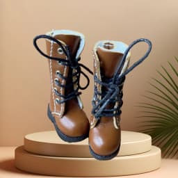 Tilda 3.2cm Doll Boots for Blythe Doll Toy,1/8 Mini Leather Dolls Shoes for Blyth Azone 1:6 Doll Casual Puppet Shoes Accessories