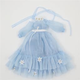 DBS dress for Blyth Doll ICY Licca Outfit Blue Dress Flower Suit Wedding Dress Lace Anime Doll Clothes
