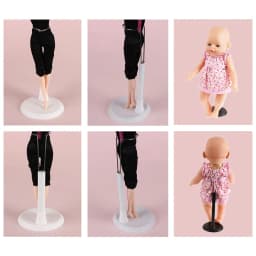 Practical Metal Doll Bracket Adjustable White Black Stand Holder Toy Store Display Toy Store Display Support Dollhouse Accessory