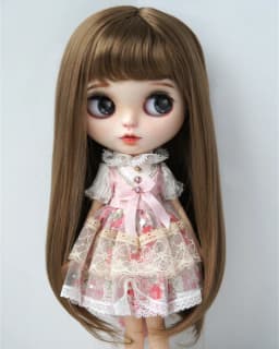Jusuns JD371 9-10inch 10-11inch Soft Synthetic Mohair Doll Wig Full Bangs Miranda BJD Hair OG Blythes Meadow Doll Accessories