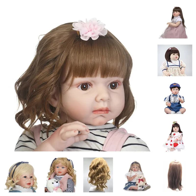 Many Hair Styles Reborn Doll /BJD Doll Hair Wig Fit The Circumference of A Doll's Head is About 46cm Silicone Reborn Dolls Hair