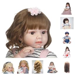 Many Hair Styles Reborn Doll /BJD Doll Hair Wig Fit The Circumference of A Doll's Head is About 46cm Silicone Reborn Dolls Hair