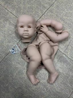 23inch Unfinished Unpainted Blank Doll Kits Reuben DIY Doll Parts Handmade Bebe Reborn Kit with Cloth Body