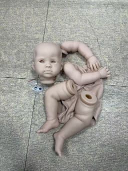 23inch Unfinished Unpainted Blank Doll Kits Reuben DIY Doll Parts Handmade Bebe Reborn Kit with Cloth Body